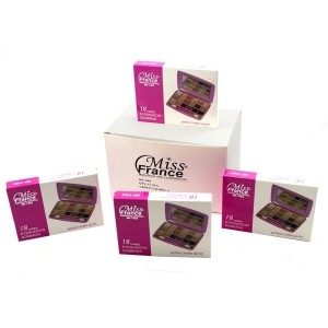 ESTOJO DE SOMBRAS 18 CORES MISS FRANCE