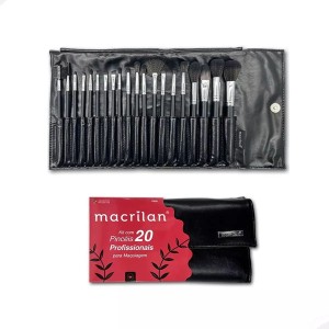 KIT DE PINCEIS PROFISSIONAIS PARA MAQUIAGEM MACRILAN - KP20