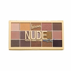 PALETA DE SOMBRAS NUDE METAL 15 CORES LUISANCE