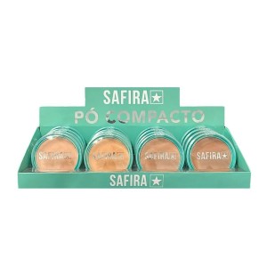 PÓ COMPACTO SAFIRA (CORES CLARAS) - BOX COM 16 UNIDADES