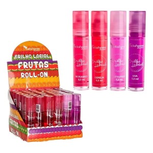 BRILHO LABIAL FRUTAS ROLL-ON- BELLA FEMME - BOX COM 36 UNIDADES