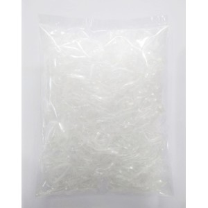 ELÁSTICO DE SILICONE MEDIO TRANSPARENTE- PCT C/ 1000 UNIDADES